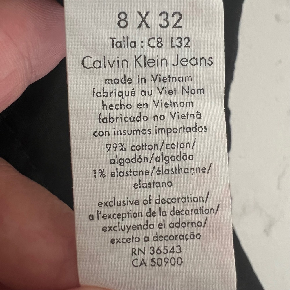 Calvin Klein Black Corduroy Pants Straight Leg Power Stretch Womens Size 8 NWT - Picture 10 of 11